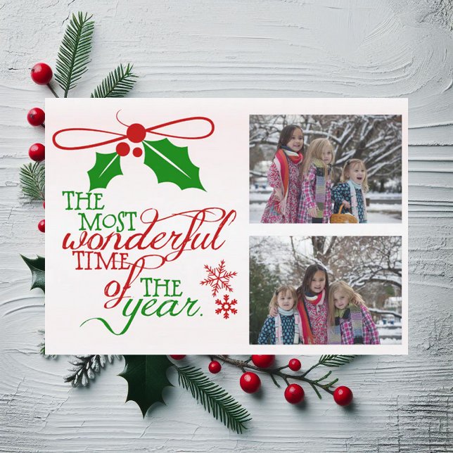 Tarjeta fotográfica navideña para Navidades de tie (Subido por el creador)