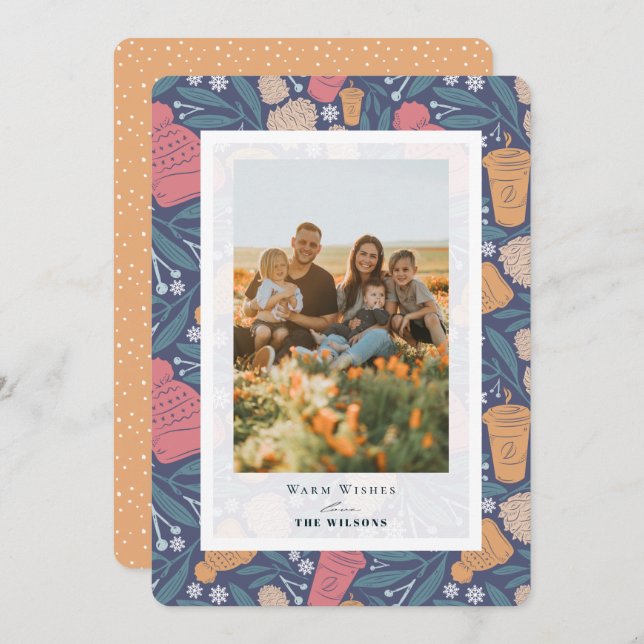 Tarjeta fotográfica navideña para Navidades del ca (Anverso / Reverso)