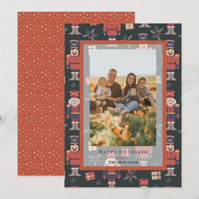 Tarjeta fotográfica navideña para Navidades del pa (Anverso / Reverso)