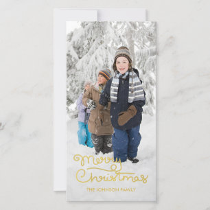 Tarjeta fotográfica navideña para navidades   Letr