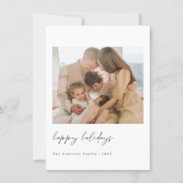 Tarjeta fotográfica navideña para Navidades minima