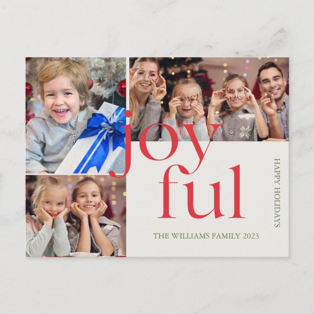 Tarjeta fotográfica navideña personalizado Tarjeta (Anverso)