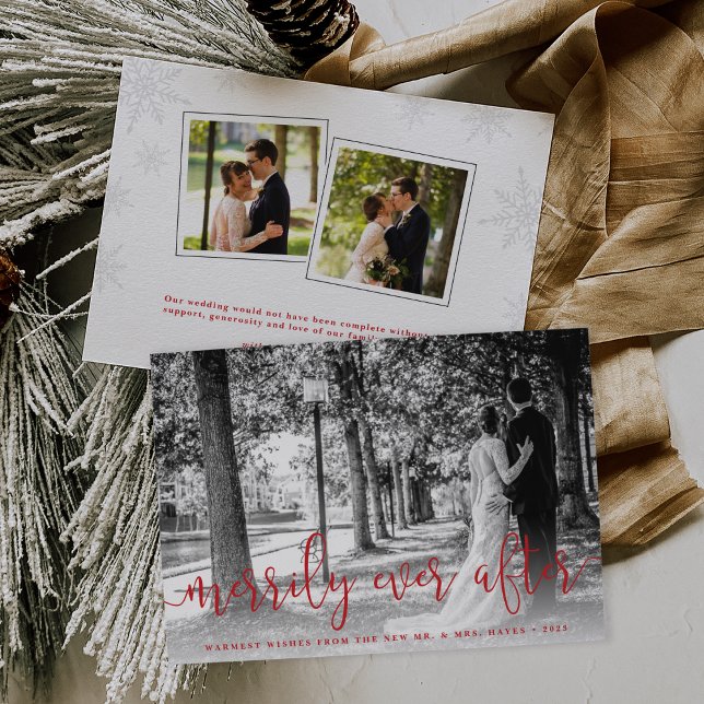 Tarjeta fotográfica navideña recién casada con Gra (Subido por el creador)