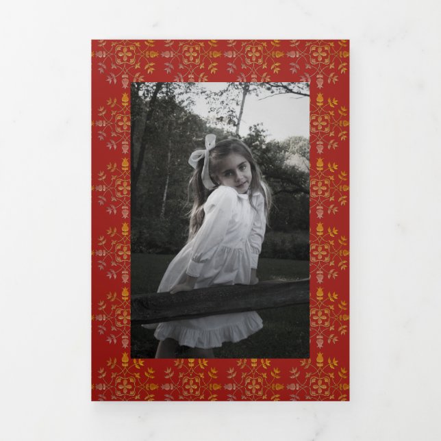 Tarjeta fotográfica navideña Snowflake Multi Photo (Foto de portada)