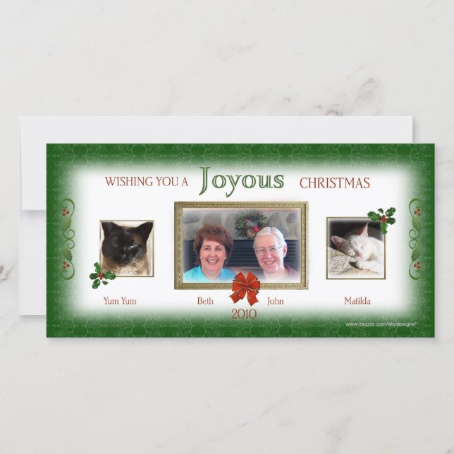 Tarjeta fotográfica "Nuestros Navidades juntos" (Anverso)