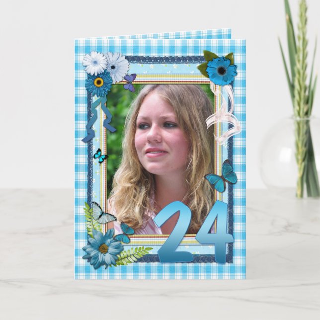 Tarjeta fotográfica número 24 para un cumpleaños (Anverso)
