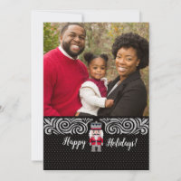 Tarjeta fotográfica Nutcracker de los navidades