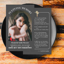 Tarjeta fotográfica Oceania Simple Funeral Memoria