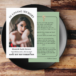 Tarjeta fotográfica Oceania Simple Funeral Memoria