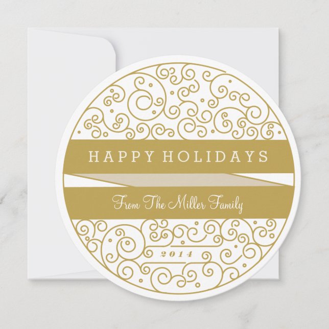 Tarjeta fotográfica Ornament de vacaciones (Anverso)