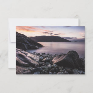 Tarjeta fotográfica paisajística de Noruega