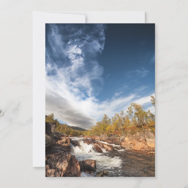 Tarjeta fotográfica paisajística de Noruega (Anverso)