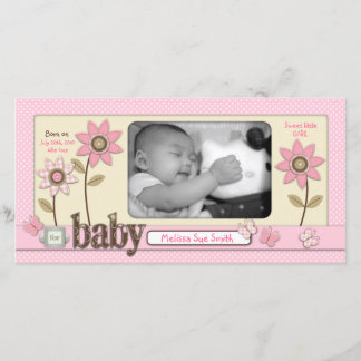 Tarjeta fotográfica para bebé