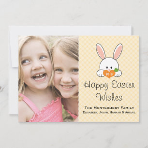 Tarjeta fotográfica para conejito amarillo de Pasc