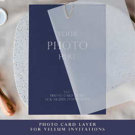 Tarjeta fotográfica para invitaciones a la boda de