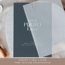 Tarjeta fotográfica para invitaciones a la boda de