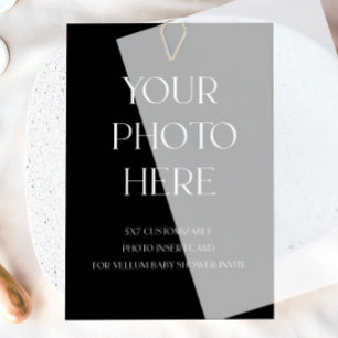 Tarjeta fotográfica para la invitación de Vellum a