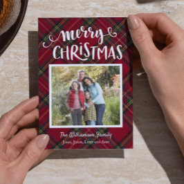 Tarjeta fotográfica para Navidades de Tartán
