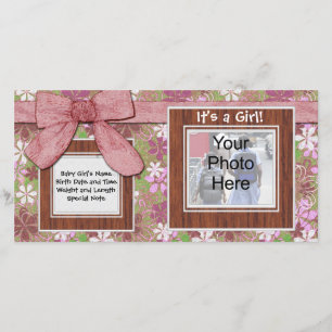Tarjeta fotográfica para Personalizado de flores y