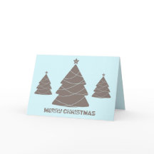 Tarjeta fotográfica Pastel Blue Gray Christmas Tre