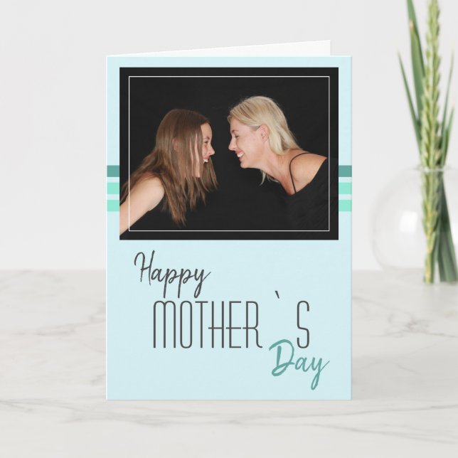 Tarjeta fotográfica Pastel Feliz Día de la Madre (Anverso)