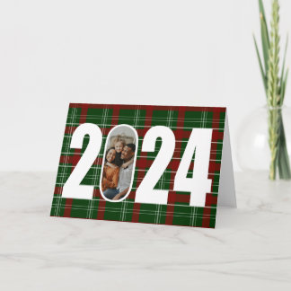 Tarjeta fotográfica Peek-a-Boo de Año festivo