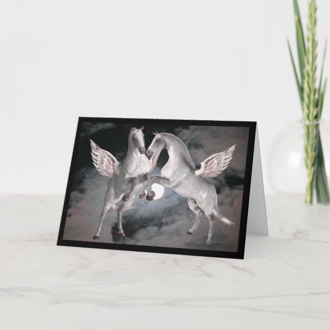 Tarjeta fotográfica Pegasus Full Moom Fantasy Hora (Anverso)