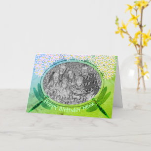 Tarjeta fotográfica personalizada Birday Mom Drago