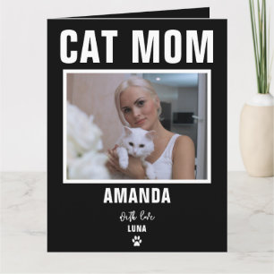 Tarjeta fotográfica personalizada Cat Mom Personal