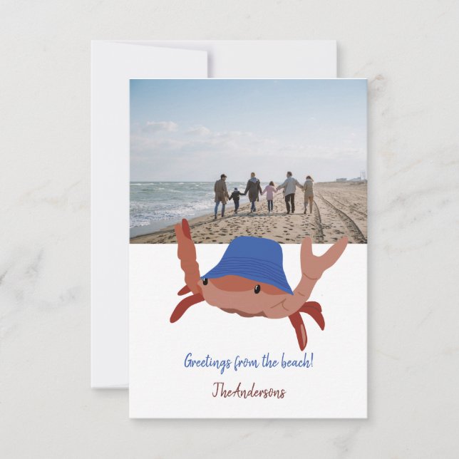 Tarjeta fotográfica personalizada Cuab Crab (Anverso)