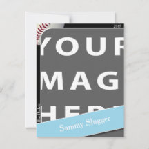 Tarjeta fotográfica personalizada de béisbol