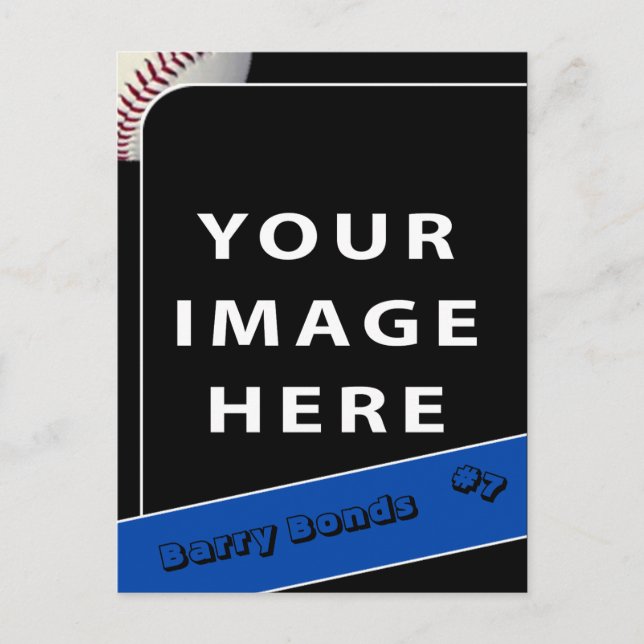 Tarjeta fotográfica personalizada de béisbol (Anverso)