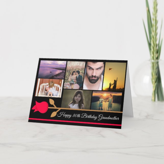 Tarjeta fotográfica personalizada de cumpleaños de (Anverso)