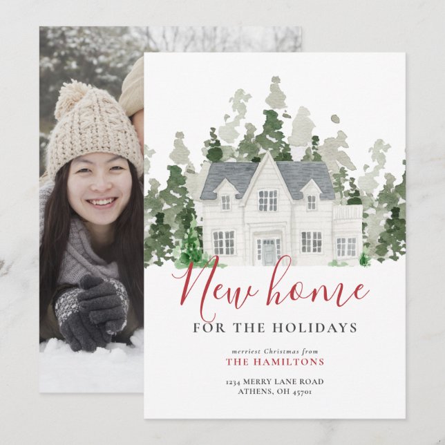 Tarjeta fotográfica personalizada de Invitación mó (Anverso / Reverso)