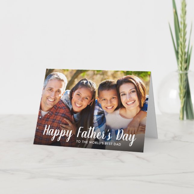 Tarjeta fotográfica personalizada del Día del Padr (Anverso)