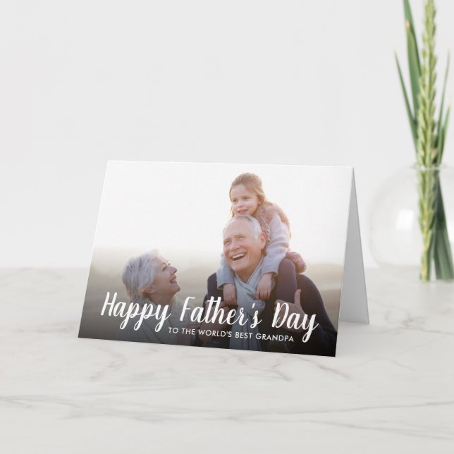 Tarjeta fotográfica personalizada del Día del Padr (Anverso)