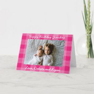 Tarjeta fotográfica personalizada Happy Birday Gra