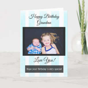 Tarjeta fotográfica personalizada Happy Birday Gra