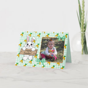 Tarjeta fotográfica personalizada Happy Easter Fam