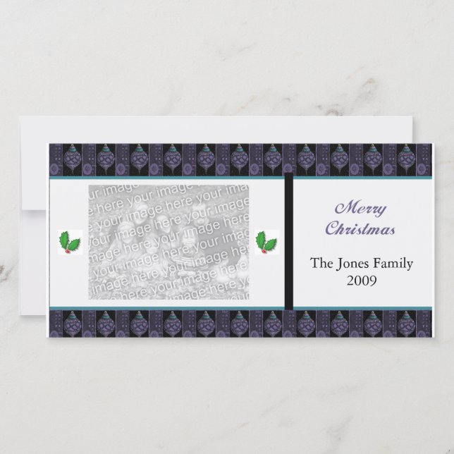 Tarjeta fotográfica personalizada para navidades (Anverso)