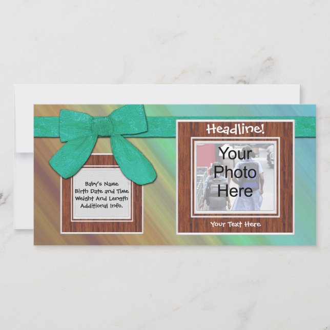 Tarjeta fotográfica personalizado, cumpleaños o an (Anverso)