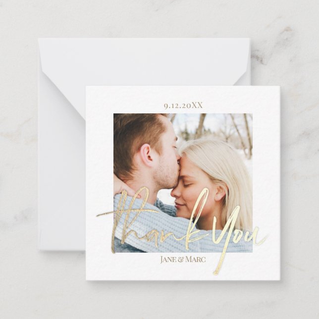 Tarjeta fotográfica Personalizado de agradecimient (Anverso)
