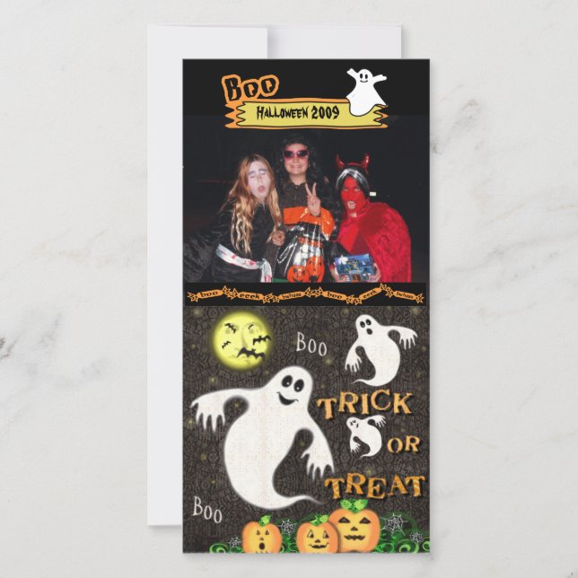 Tarjeta fotográfica Personalizado de Halloween (Anverso)