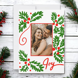 Tarjeta fotográfica personalizado Feliz Navidad
