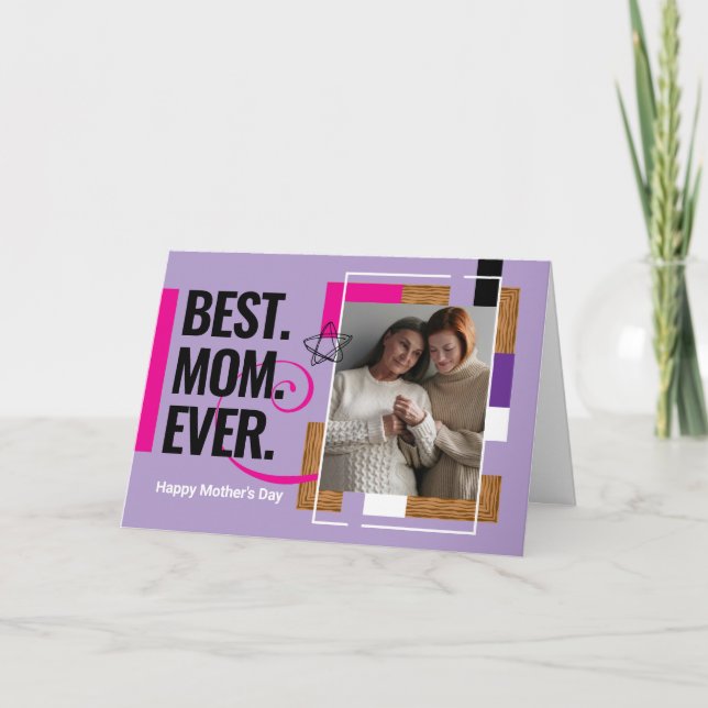 Tarjeta fotográfica Personalizado moderna de 5 x 7 (Anverso)
