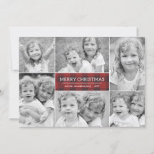 Tarjeta fotográfica Plaid Navidades