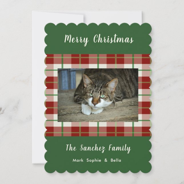 Tarjeta fotográfica plana de Navidades de vacacion (Anverso)