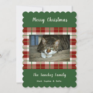 Tarjeta fotográfica plana de Navidades de vacacion