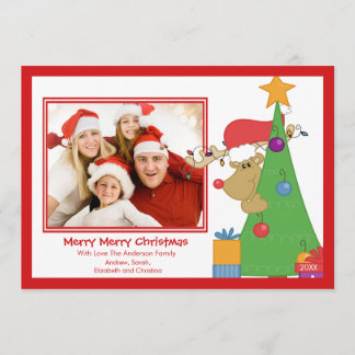 Tarjeta fotográfica plana plana para Navidades de 
