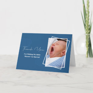 Tarjeta fotográfica plegada de agradecimiento a lo